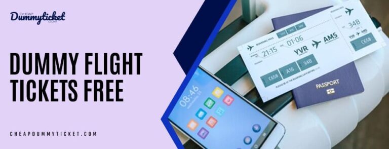 dummy flight tickets free
