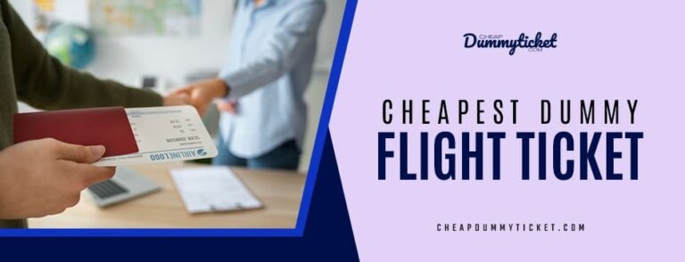 Cheapest Dummy Flight Ticket