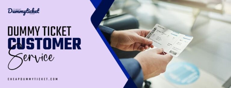 Dummy ticket customer service