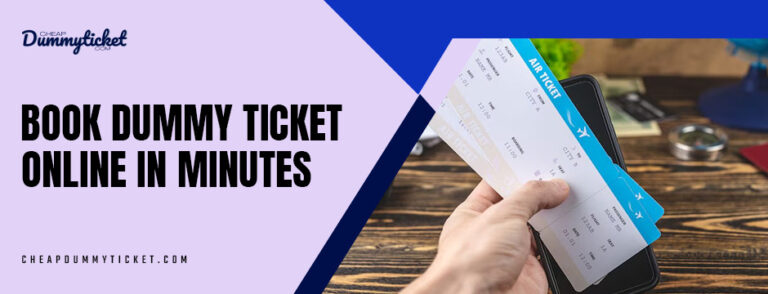 Book Dummy Ticket Online in Minutes