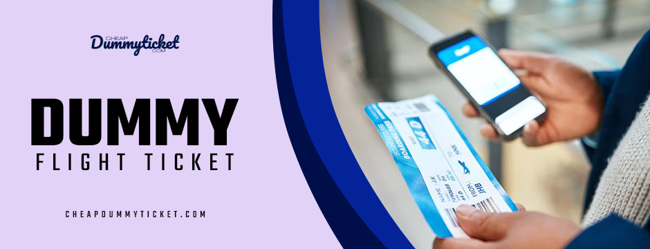 dummy flight ticket