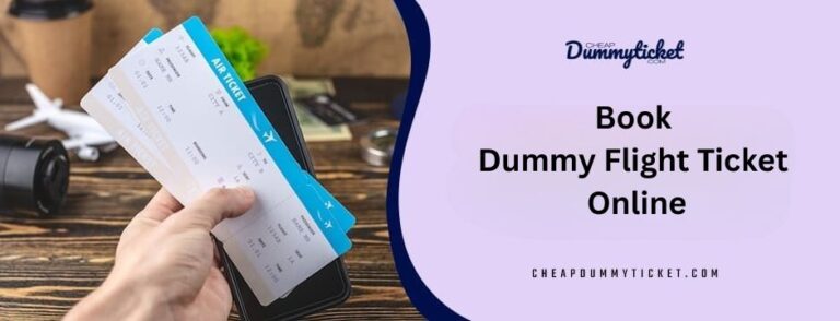 Book Dummy Flight Ticket Online