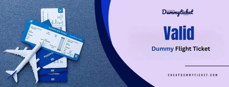 Valid Dummy Flight Ticket