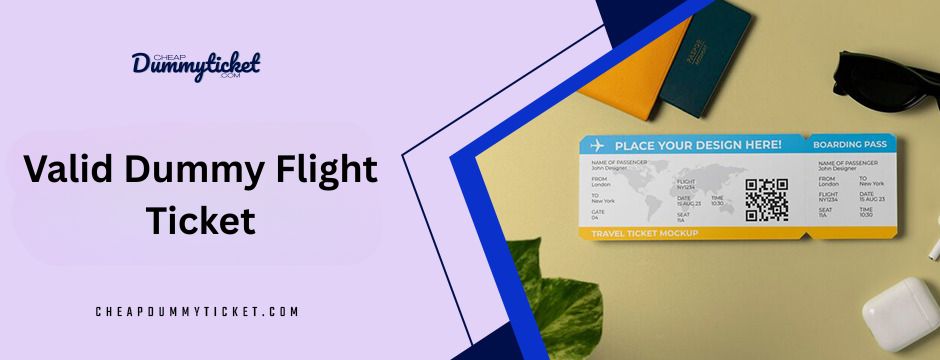 valid dummy flight ticket online