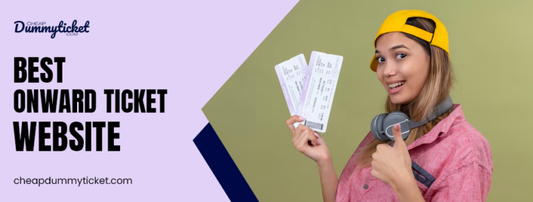 Best onward ticket website showing a temporary flight booking for visa and immigration proof