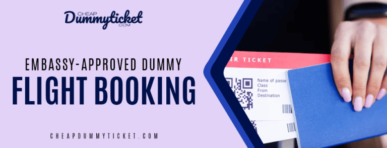 Embassy-Approved Dummy Flight Booking