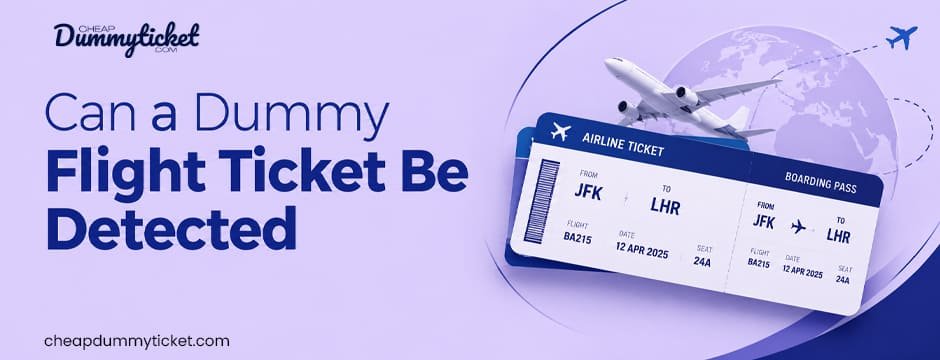 dummy flight ticket