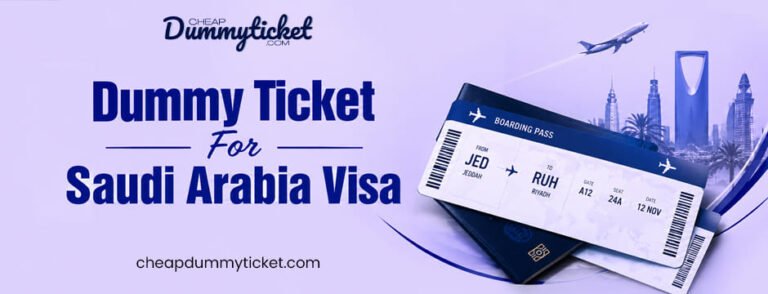 Dummy Ticket for Saudi Arabia Visa