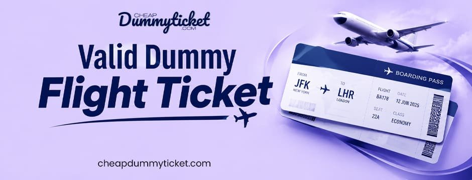 valid dummy flight ticket